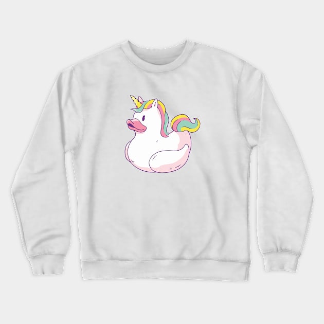 Unicorn Duck Design Crewneck Sweatshirt by Artmoo